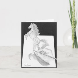 Stallion aus Papier Karte