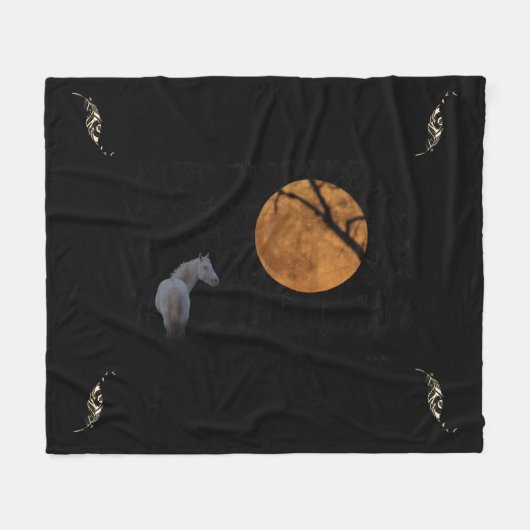 Stallion Centaur & Feathers Fleece Blanket (Vorderseite (Horizontal))