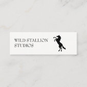 Stallion-grauer Hintergrund Mini Visitenkarte (Vorderseite)