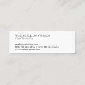 Stallion-grauer Hintergrund Mini Visitenkarte (Rückseite)