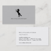 Stallion-grauer Hintergrund Visitenkarte (Vorne/Hinten)