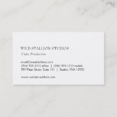 Stallion-grauer Hintergrund Visitenkarte (Rückseite)