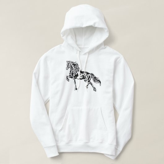 Stallion Horse Motif Elegante Mane Tiere bunt Hoodie (Design vorne)