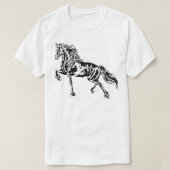 Stallion Horse Motif Elegante Mane Tiere bunt T-Shirt (Design vorne)