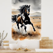 Stallion in Full Stride Poster (Küche)
