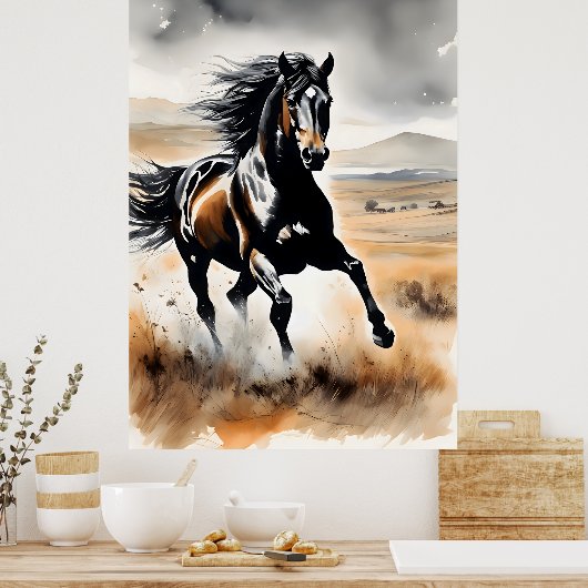 Stallion in Full Stride Poster (Küche)