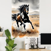 Stallion in Full Stride Poster (Heimbüro)