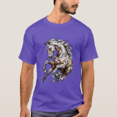 Stallion Pferde Geometrisches Muster - Pferde Art T-Shirt (Vorderseite)