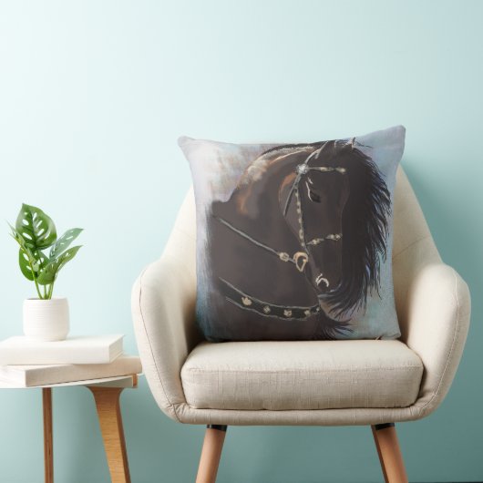 Stallion Portrait - Kissen (Stuhl )