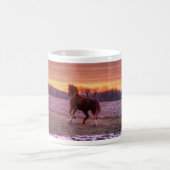 Stallion Running Zuhause bei Sunset auf Ranch Kaffeetasse (Mittel)