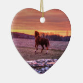 Stallion Running Zuhause bei Sunset auf Ranch Keramikornament (Rechts)