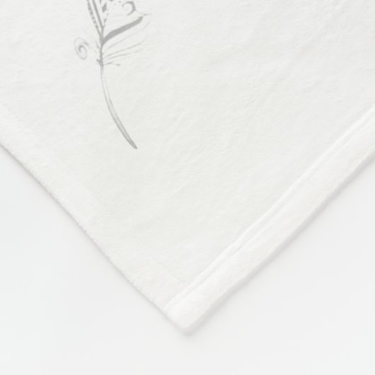 Stallion Shaman & Feathers Fleece Blanket (Ecke)