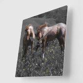 Stallion Spar Quadratische Wanduhr (Winkel)