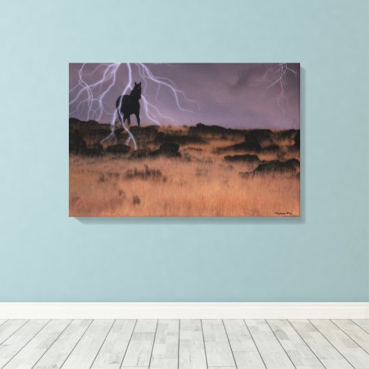 Stallion Voodoo Leinwanddruck (Insitu (Holzboden))