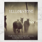 Stallion Yellowstone Custom Wine Labels Weinetikett (Einzelnes Label)