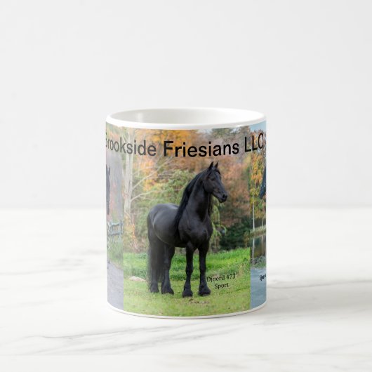 Stallionen von Brookside Friesians LLC Kaffeetasse (Mittel)