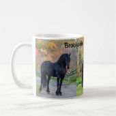Stallionen von Brookside Friesians LLC Kaffeetasse (Links)