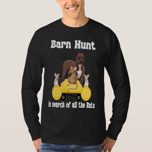 Stalljagd auf der Suche nach Ratten mit Stab Bull T-Shirt (Vorderseite)