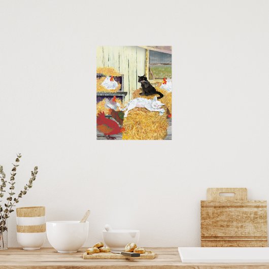 Stallkatzen nacken poster (Küche)