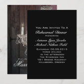 Stallkronleuchter Hochzeitsfest Probe Abendessen Einladung (Vorne/Hinten)