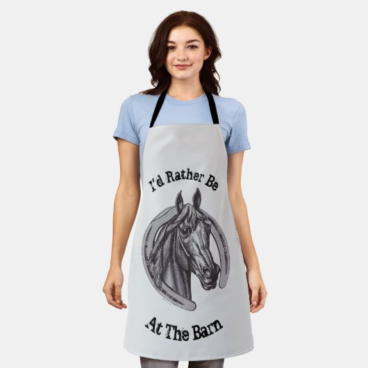 Stallpferd, Vintages Tier Schürze (Getragen)