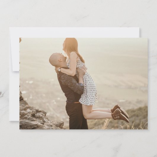 Stallreiter mit String Lights Foto Wedding Einladung (Rückseite)