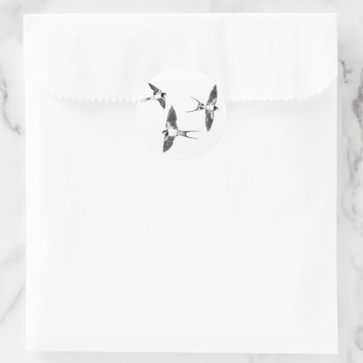 Stallschwalben Runder Aufkleber (Tasche)
