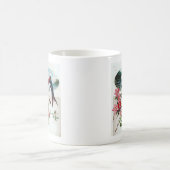 Stallschwalben und rosa Blume Kaffeetasse (Mittel)