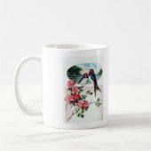 Stallschwalben und rosa Blume Kaffeetasse (Links)
