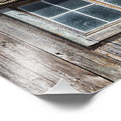 Stallseite mit Fenster Fotodruck (Ecke)