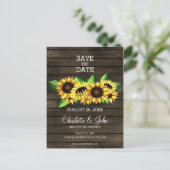 Stallsonnenblumen rustikales Land Ankündigungspostkarte (Stehend Vorderseite)