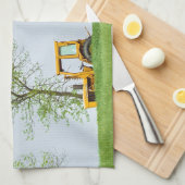 Stallszene mit Traktor Handtuch (Viertel Falte)