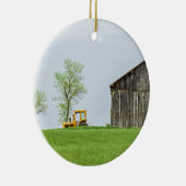 Stallszene mit Traktor Keramikornament (Rechts)