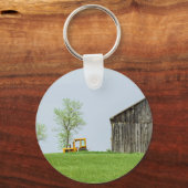 Stallszene mit Traktor Schlüsselanhänger (Vorderseite)