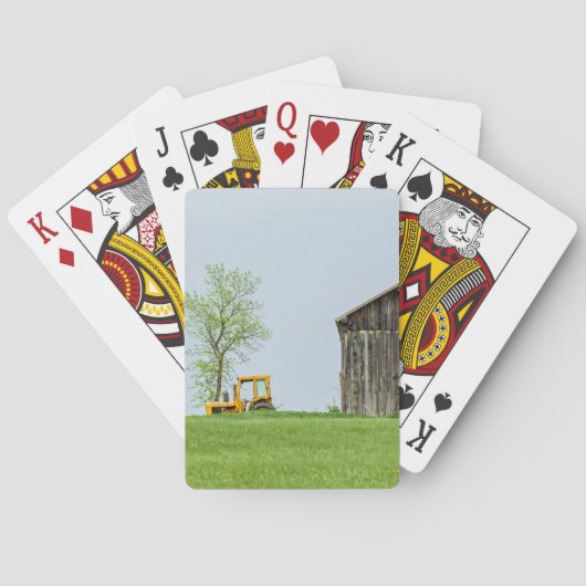 Stallszene mit Traktor Spielkarten (Rückseite)