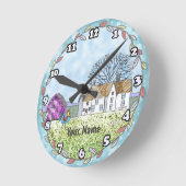 Stallszene Runde Wanduhr (Winkel)