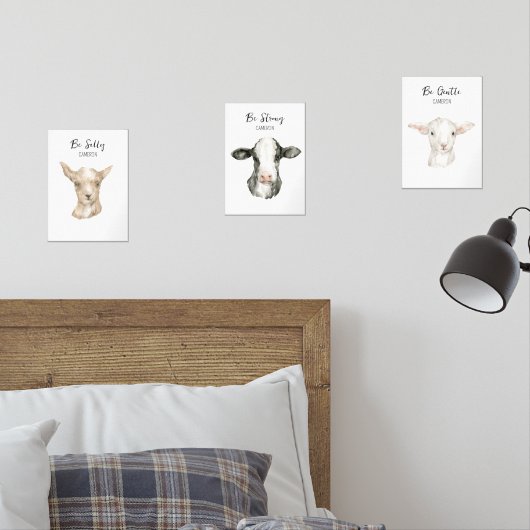 Stalltiere Kinderzimmer Tiere Personalisiert Bilderwand Sets (Schlafzimmer)