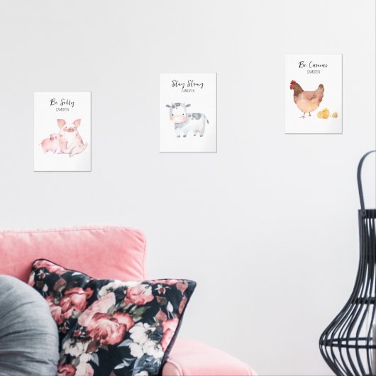 Stalltiere Kinderzimmer Tiere Personalisiert Bilderwand Sets (Wohnzimmer)