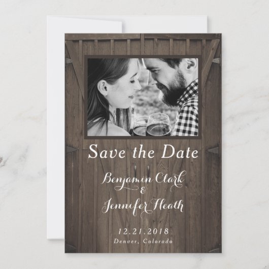 Stalltüren Save the Date (Vorderseite)