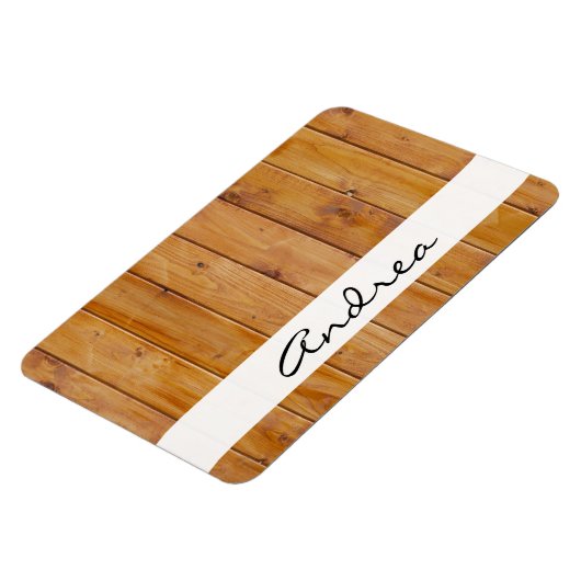 Stallwand, Holz, Holzplatten, Ihr Name Magnet (Linke Seite)