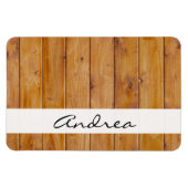 Stallwand, Holz, Holzplatten, Ihr Name Magnet (Horizontal)