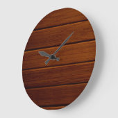 Stallwand, Holz, Holzplatten, Planen, rustikal Große Wanduhr (Winkel)