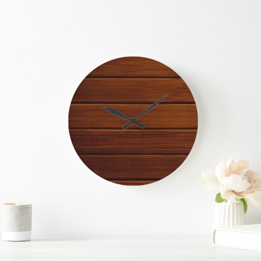 Stallwand, Holz, Holzplatten, Planen, rustikal Große Wanduhr (Zuhause)