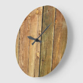 Stallwand, Holz, Holzplatten, Planen, rustikal Große Wanduhr (Winkel)
