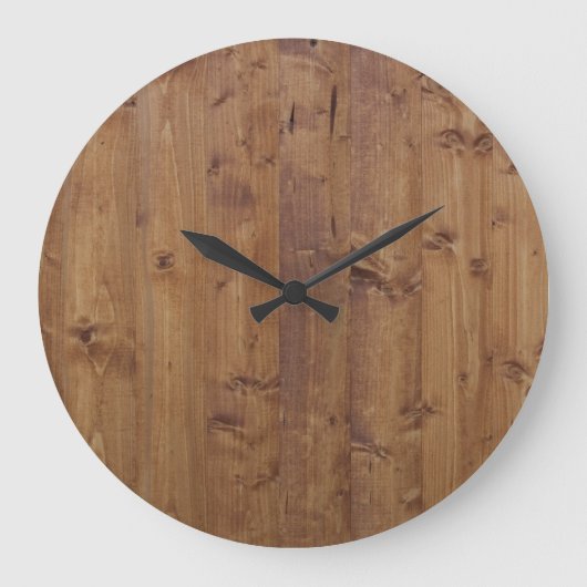 Stallwand, Holz, Holzplatten, Planen, rustikal Große Wanduhr (Vorderseite)