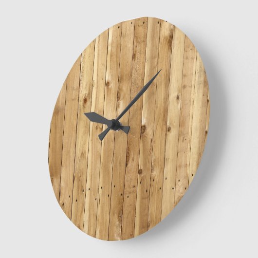 Stallwand, Holz, Holzplatten, Planen, rustikal Große Wanduhr (Winkel)
