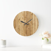 Stallwand, Holz, Holzplatten, Planen, rustikal Große Wanduhr (Zuhause)