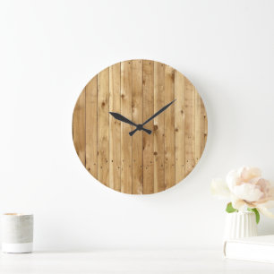 Stallwand, Holz, Holzplatten, Planen, rustikal Große Wanduhr