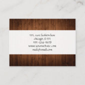 Stallwand, Holz, Vorhänge, Tischler, Holzarbeiter Visitenkarte (Rückseite)