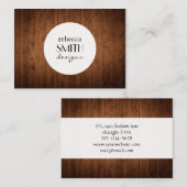 Stallwand, Holz, Vorhänge, Tischler, Holzarbeiter Visitenkarte (Vorne/Hinten)